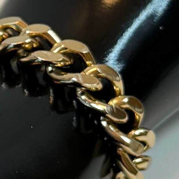 Men Gold Tone Heavy Large Links Chain Bracelet 8.5 in - Picture 3 of 4